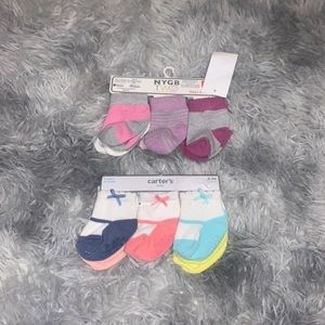 12 pairs of new baby socks